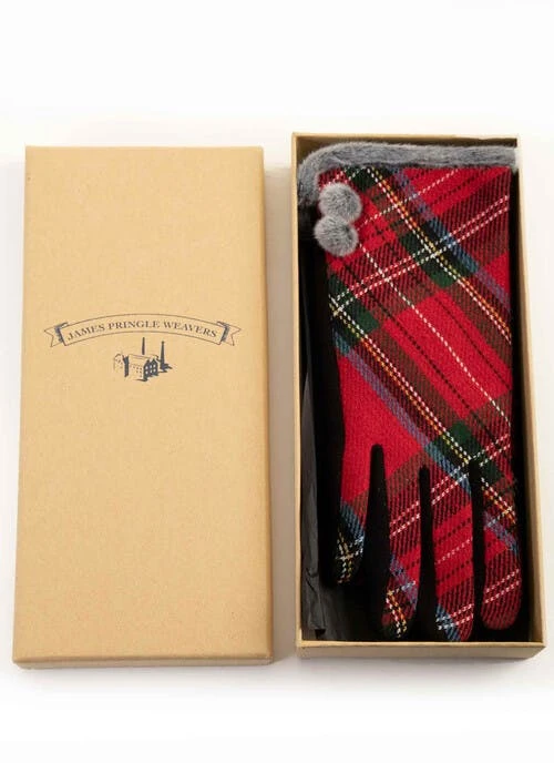 Tartan Pom Pom Gloves 3 Tartan Pom Pom Gloves - Image 3