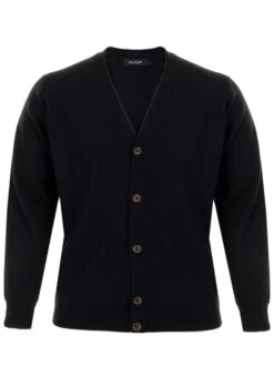 Navy Fine Knit Cardigan