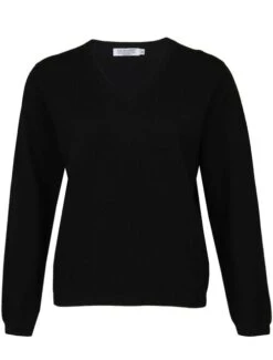Cashmere Black V Neck Jumper