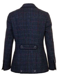 Blue HARRIS TWEED Skye Hacking Jacket Long -Outlet The Wardrobe Edit Store 14147pvs 86820996616f3cd