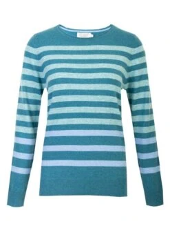 Stripe Cashmere Crew Neck Jumper