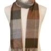 Pure Wool Check Scarf