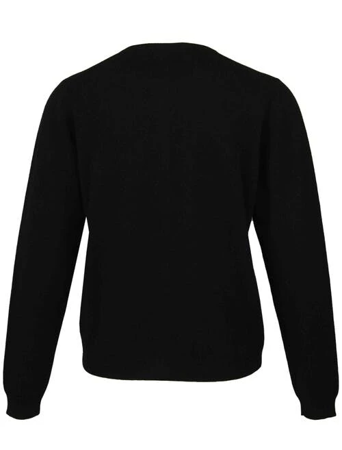 Cashmere Black V Neck Jumper 2 Cashmere Black V Neck Jumper - Image 2