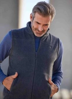 Charcoal Fleece Gilet