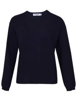 Navy Cashmere Crew Neck Jumper