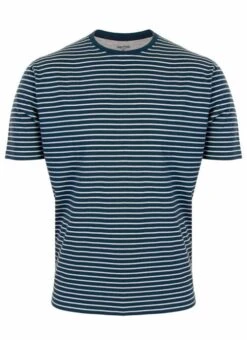 Green Stripe Crew Neck T Shirt