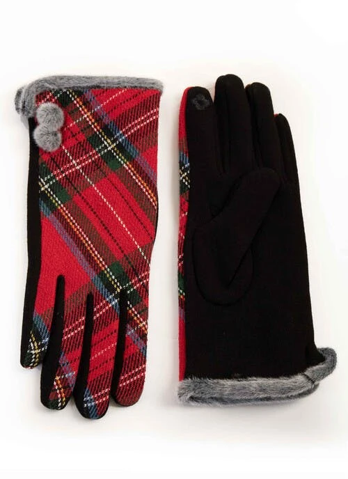 Tartan Pom Pom Gloves 4 Tartan Pom Pom Gloves - Image 4