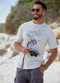 Ivory Graphic Print T Shirt