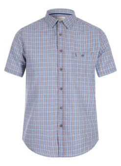 Blue Seersucker Check Shirt