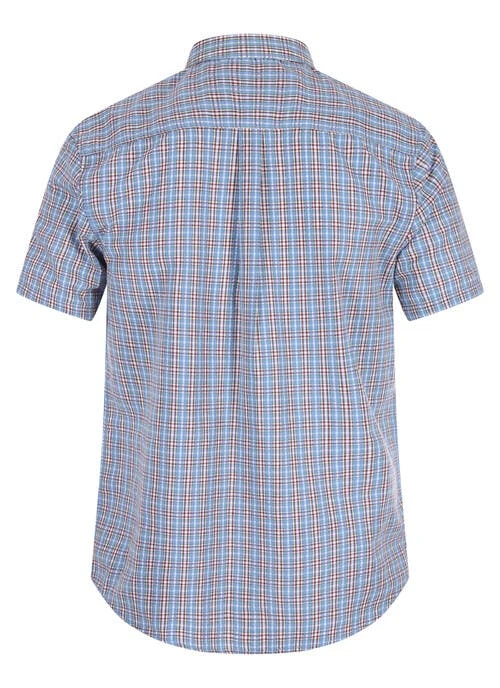 Blue Seersucker Check Shirt 2 Blue Seersucker Check Shirt - Image 2