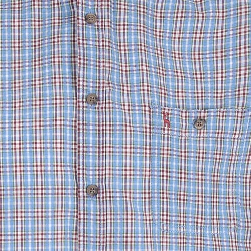 Blue Seersucker Check Shirt 3 Blue Seersucker Check Shirt - Image 3