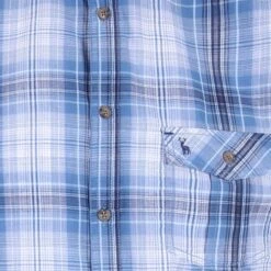 Navy Seersucker Check Shirt -Outlet The Wardrobe Edit Store 23233pvs e151e2122ea2b8c