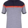 Navy Panel Stripe Polo