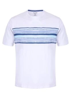 White Chest Stripe T Shirt