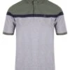 Khaki Panel Stripe Polo Shirt