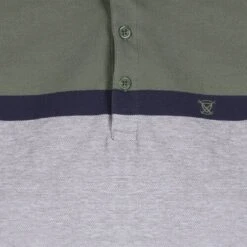 Khaki Panel Stripe Polo Shirt -Outlet The Wardrobe Edit Store 23547pvs cf3ab3a40297145