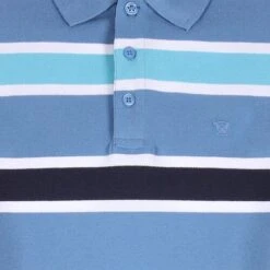 Blue Stripe Polo -Outlet The Wardrobe Edit Store 23925pvs 90b6c0a538bda94