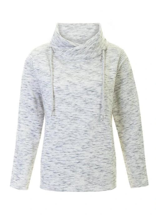 Ivory Cowl Sweat Top 2 Ivory Cowl Sweat Top - Image 2