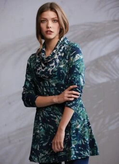 Grey Scribble Snood Tunic