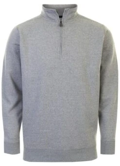Grey Zip Neck Sweatshirt