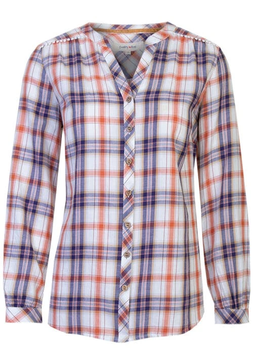Orange Check Blouse 2 Orange Check Blouse - Image 2