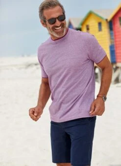 Mauve Crew Neck T Shirt