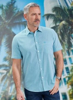 Turquoise Check Shirt