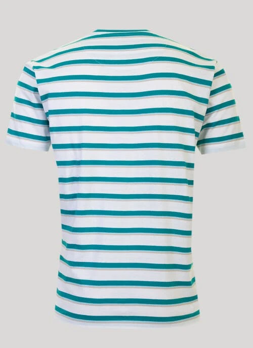 Green Stripe T Shirt 2 Green Stripe T Shirt - Image 2