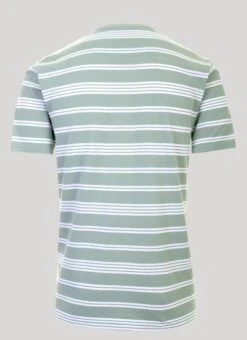 Green Crew Neck Stripe T Shirt -Outlet The Wardrobe Edit Store 31522pvs f7e5a794a67752b
