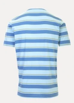 Blue Crew Neck Stripe T Shirt 5 Blue Crew Neck Stripe T Shirt -Outlet The Wardrobe Edit Store 31527pvs aa55654fb7f6df3