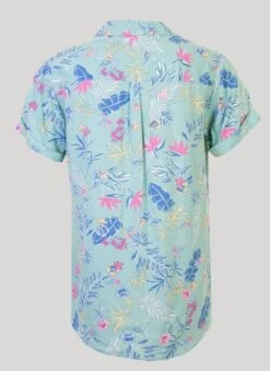 Aqua Printed Dobby Blouse -Outlet The Wardrobe Edit Store 32489pvs 19833c938284fe4