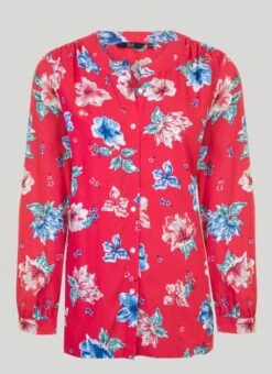 Red Floral Printed Blouse 6 Red Floral Printed Blouse -Outlet The Wardrobe Edit Store 32691pvs 38f69842d5e734d