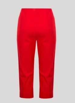 Red Bengaline Cropped Trouser -Outlet The Wardrobe Edit Store 32693pvs 8ac4f5d039b7047