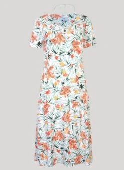 Ivory Print Dress+Necklace. 6 Ivory Print Dress+Necklace. -Outlet The Wardrobe Edit Store 32744pvs 26b78d616b64431