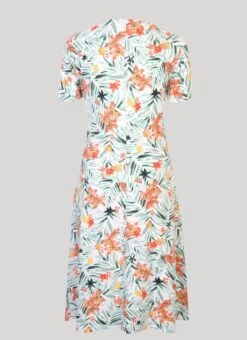 Ivory Print Dress+Necklace. 7 Ivory Print Dress+Necklace. -Outlet The Wardrobe Edit Store 32762pvs e72b6a136cb973d