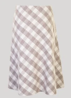 Check Lined Skirt 25" -Outlet The Wardrobe Edit Store 34149pvs 84ea94cfb9dad52