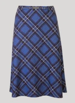 Blue Check Lined Skirt 25" 6 Blue Check Lined Skirt 25" -Outlet The Wardrobe Edit Store 34152pvs 016098ebdd859ba