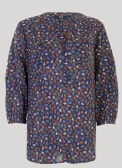 Navy Printed Blouse