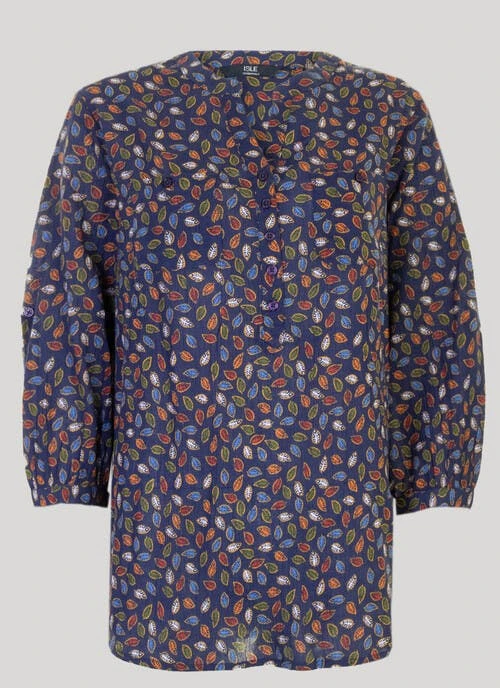 Navy Printed Blouse -Outlet The Wardrobe Edit Store 34181pvs 313f7c3df3ceb67