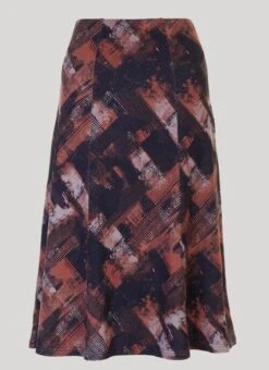Brown Skirt Lined 27" -Outlet The Wardrobe Edit Store 34240pvs 214751c8d28308c