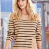 Caramel Stripe Knitted Jumper