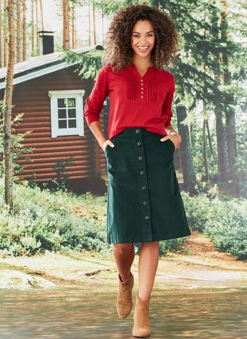 Green Button Down Skirt 1 Green Button Down Skirt