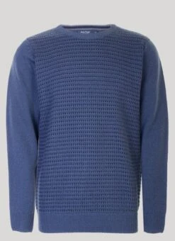 Crew Neck Purl & Tuck Jumper