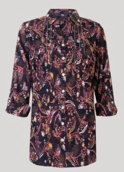 Crinkle Print Blouse