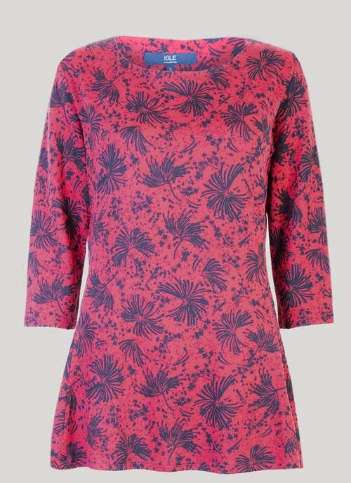 Pink Brushed Printed Tunic 1 Pink Brushed Printed Tunic