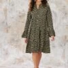 Green Animal Print Dress