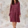 Cerise Animal Print Dress