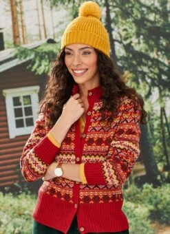 Red Fairisle Cardigan