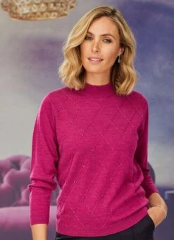 Pink Turtle Neck Jumper