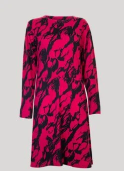 Raspberry Printed Dress